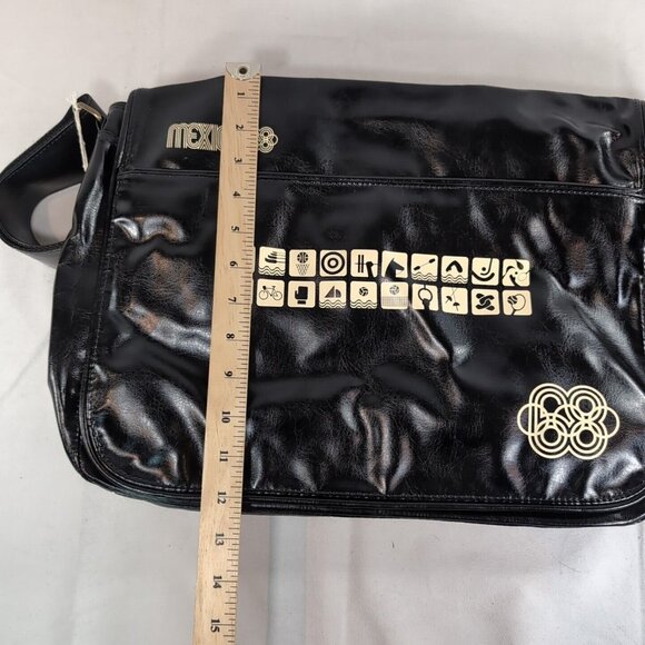 Olympic Museum Collection Mexico 68 1968 Faux Leather Bag Satchel Black NEW NWT - Picture 16 of 16